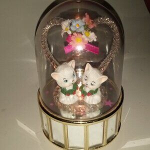 FOR LOVERS ONLY, MUSICAL LIGHT-UP COLORFUL 2 CATS IN LOVE